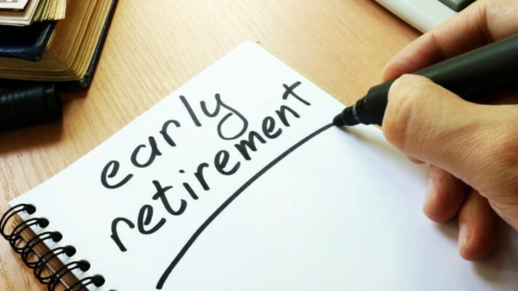early retirement written concept 